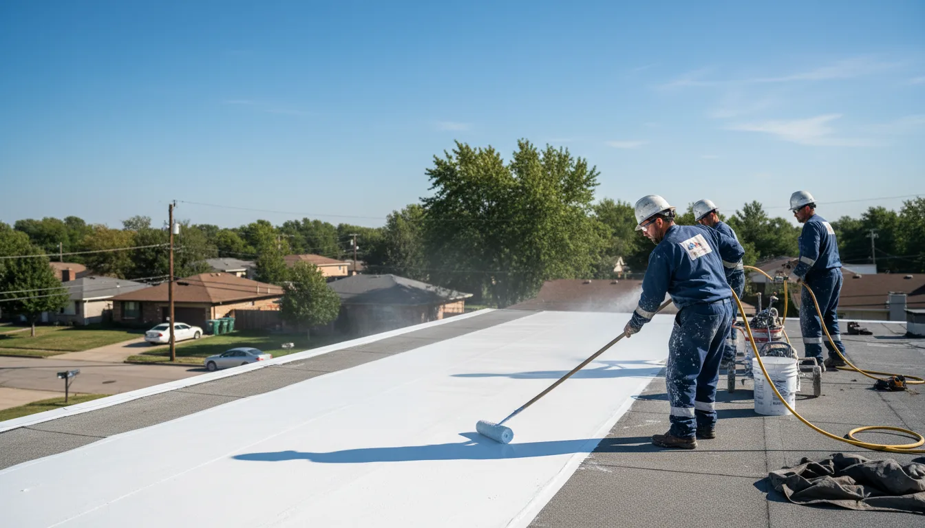 Commercial roof coating in Kansas near me